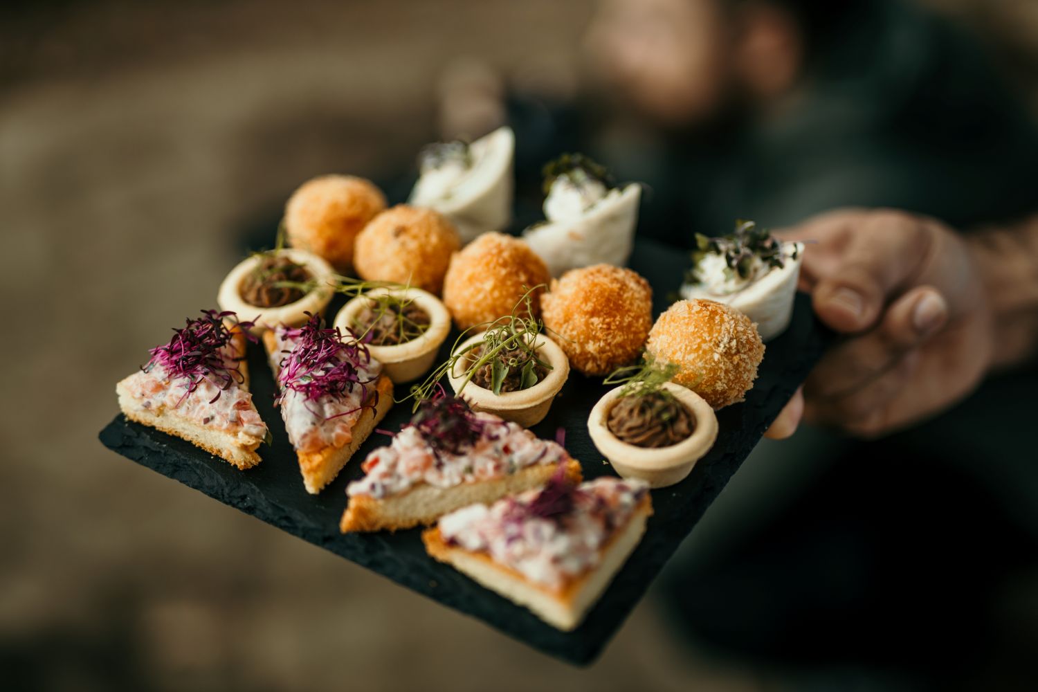 tray of canapes